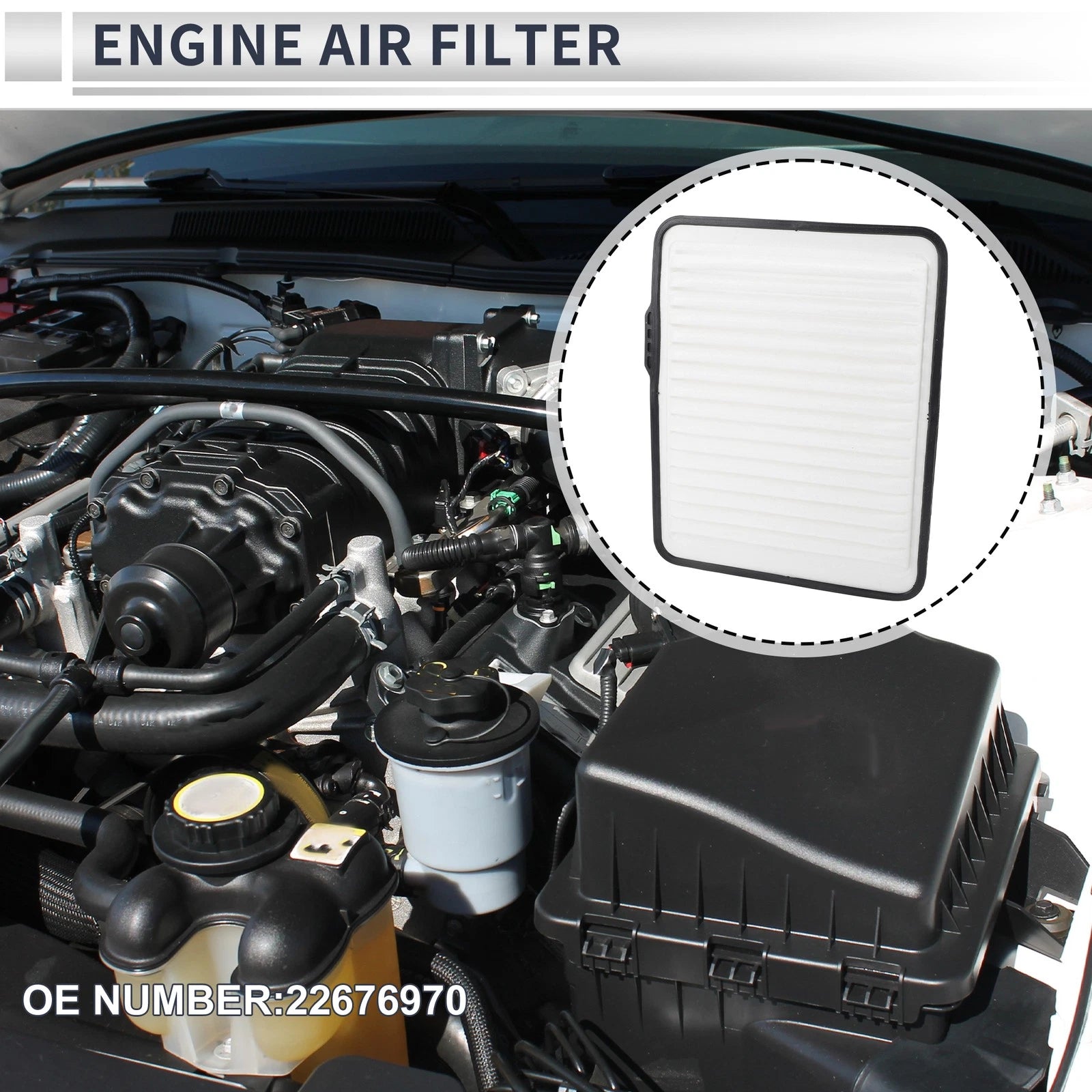 Engine Air Filter Replacement for Chevrolet Equinox 3.4L 3.6L (2005–2009)