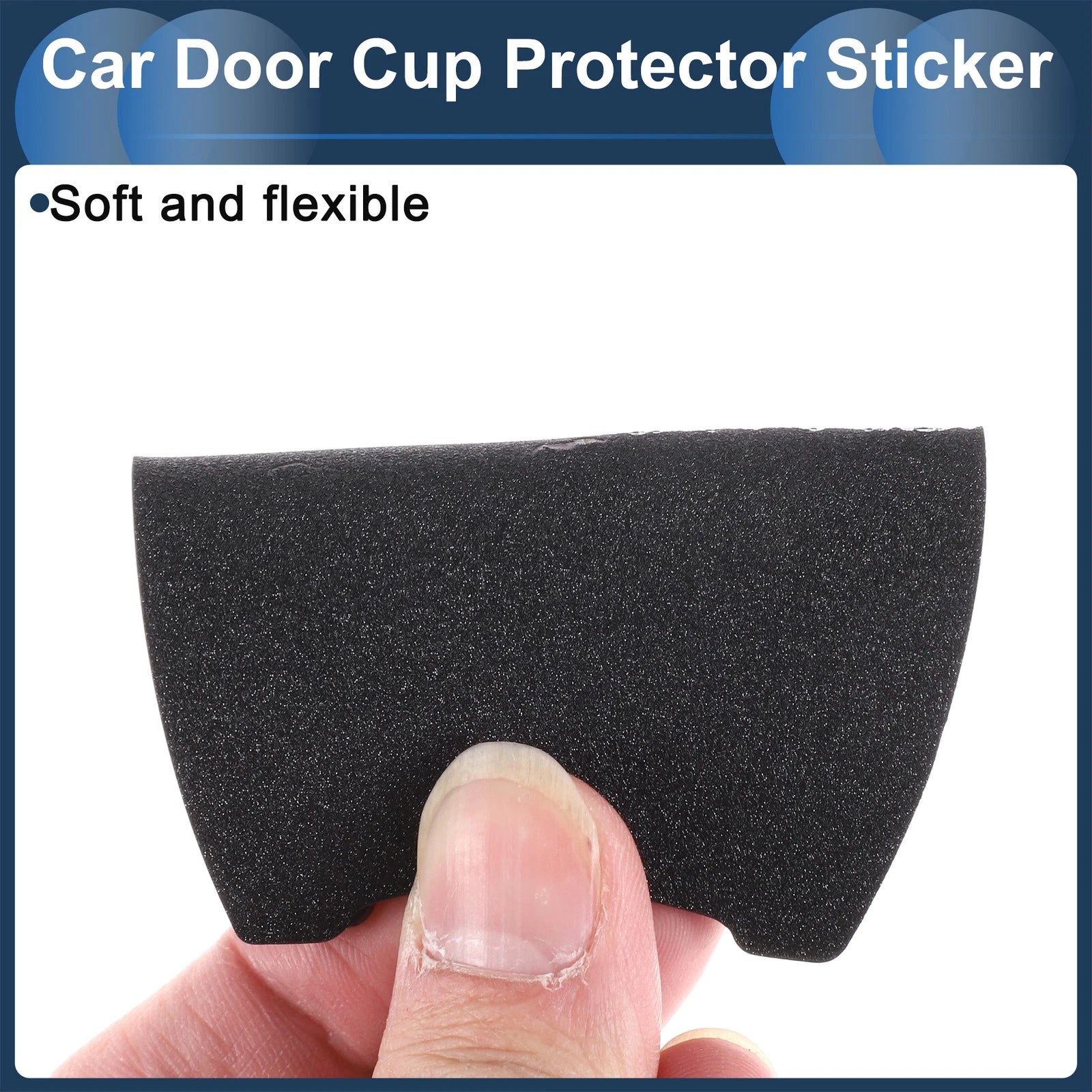 Car Door Handle Scratch Protector for Universal Fit (68x85mm) Matte Black