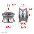 Track Pulley Sliding Rollers Bearing for T22 U22 (8mm Inner Diameter)