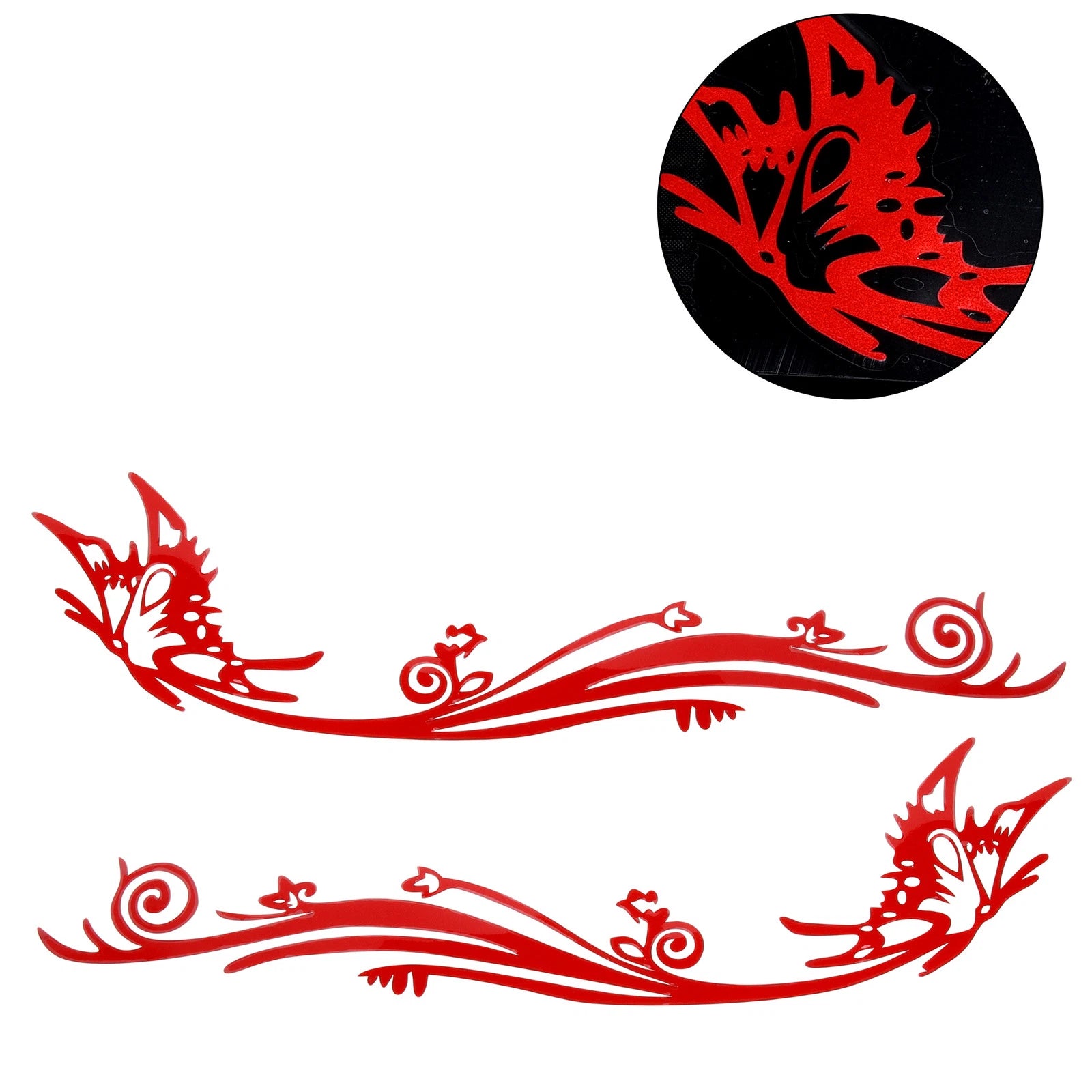 Reflective Bumper Decal for - Red Butterfly Pattern