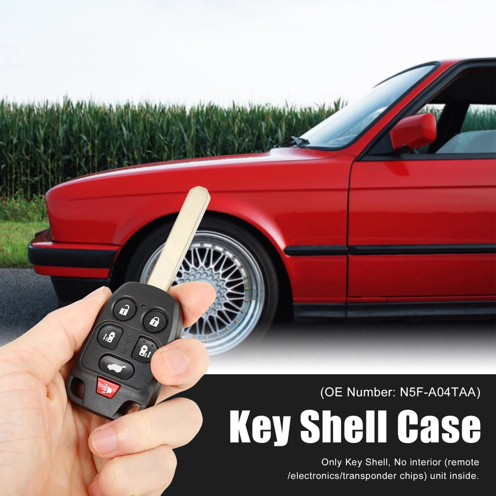 Car Key Fob Shell Case Replacement for Honda Odyssey (2011–2013) 6 Buttons