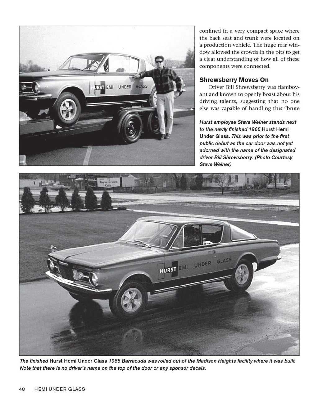 Hemi Under Glass Book for Mopar Barracuda (NHRA)