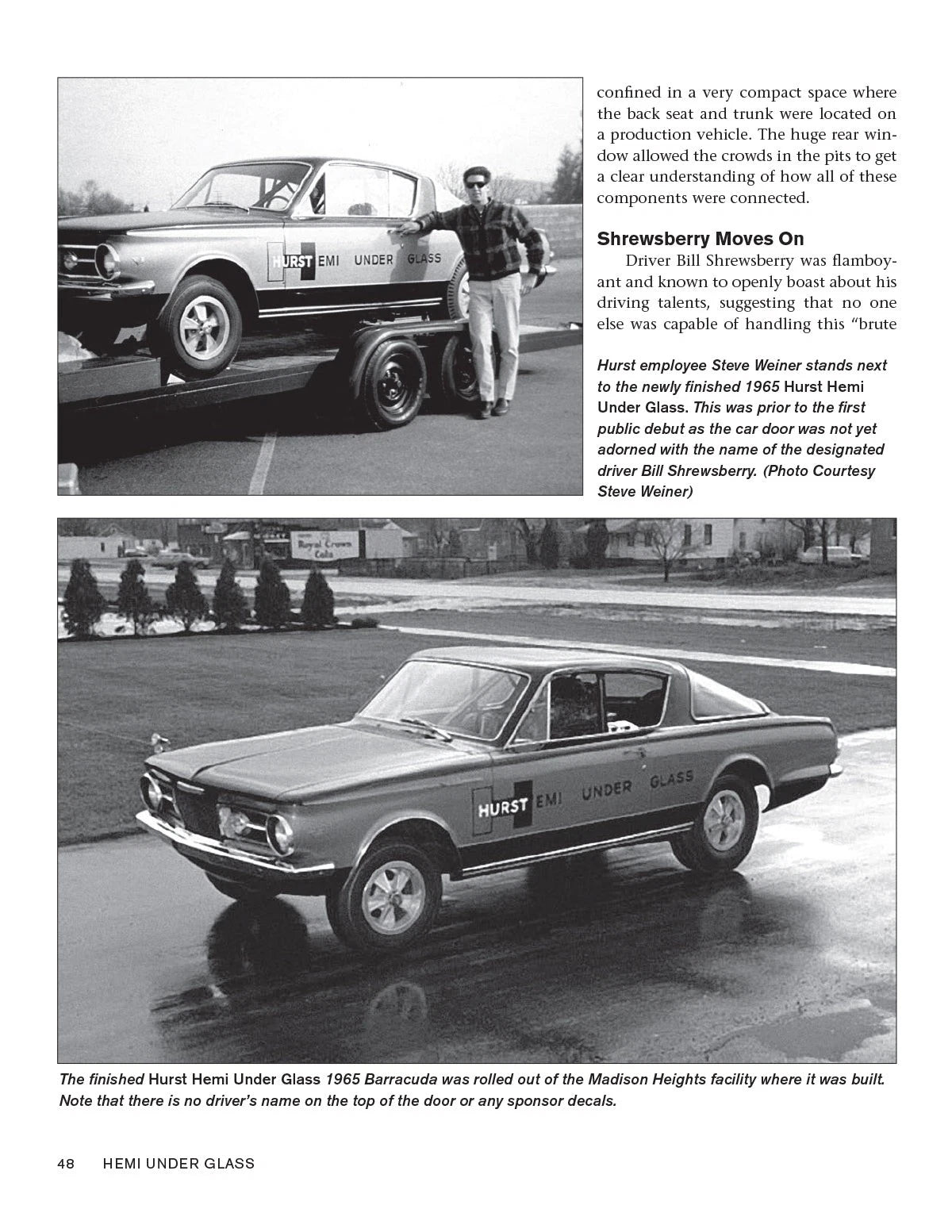 Hemi Under Glass Book for Mopar Barracuda (NHRA)