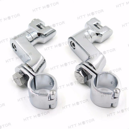 1.25" Engine Guards Footpeg Mounts Clamp for Harley (Replacement, Chrome)