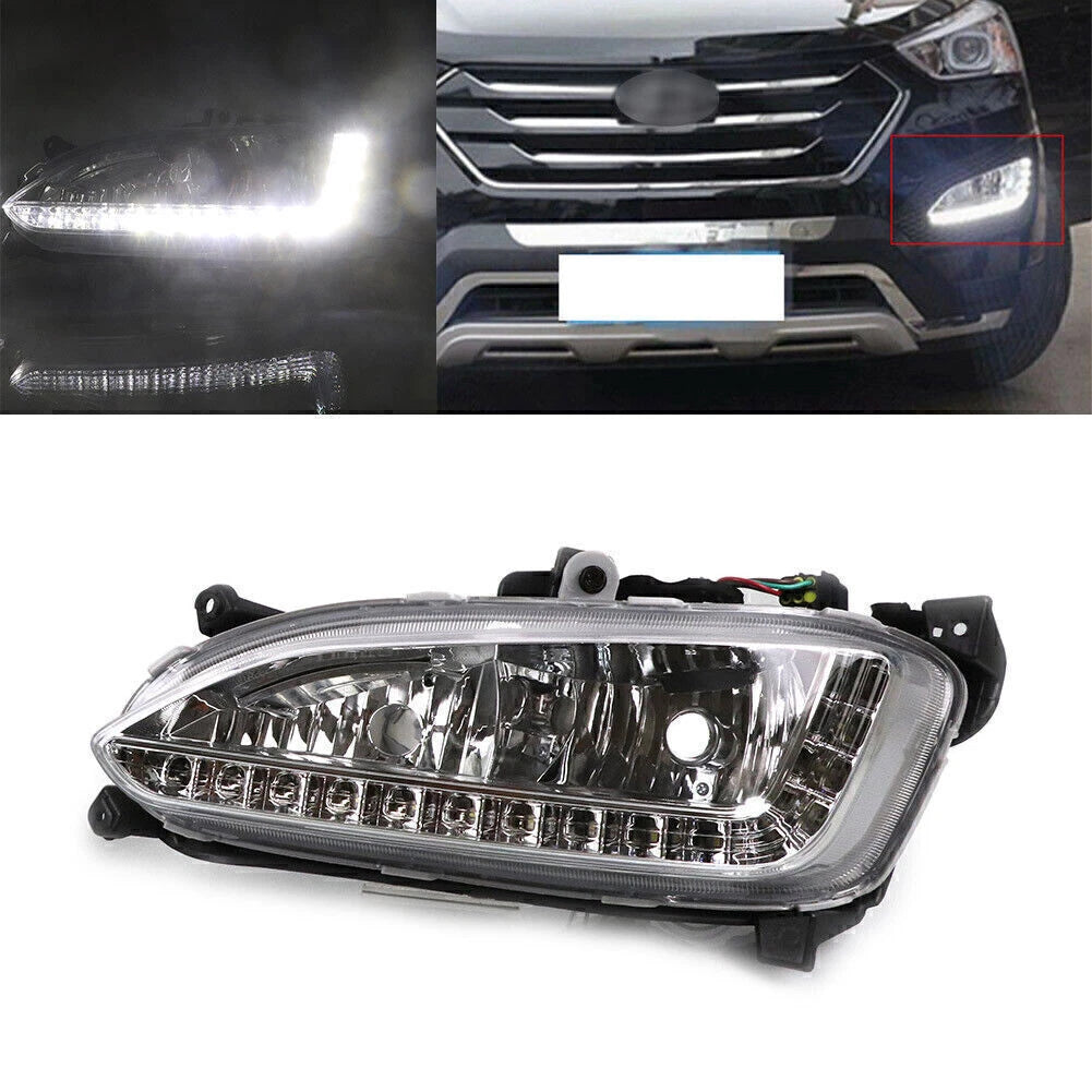 Left Side LED DRL Daytime Running Light for Hyundai IX45 Santa Fe (2013–2015)
