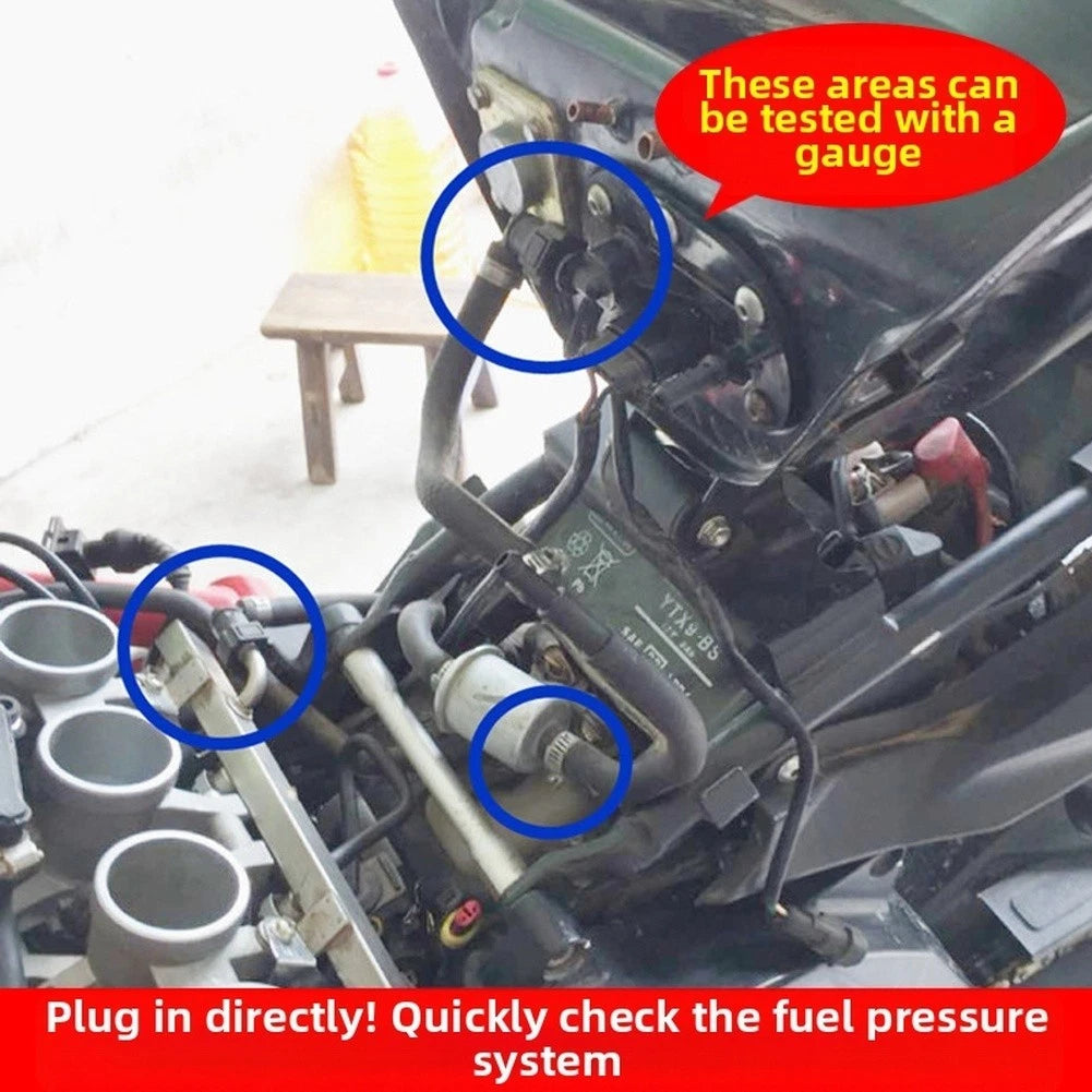 Fuel Pressure Gauge 0-150 PSI Quick Connect for Car Fuel System