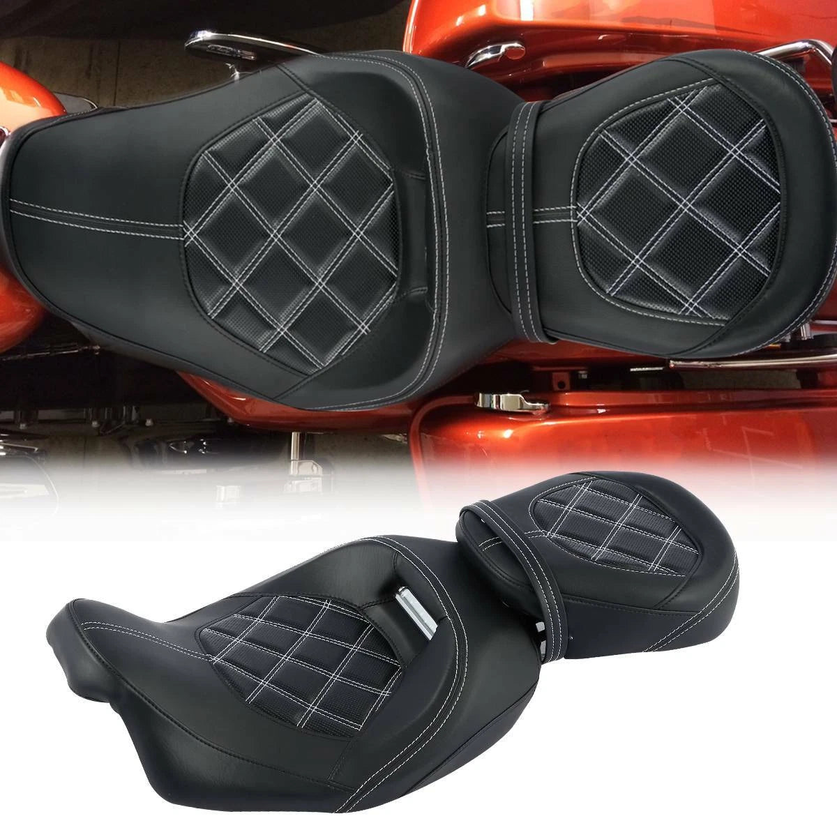 Driver Passenger Seat for Harley Touring Electra Glide (2009–2023)