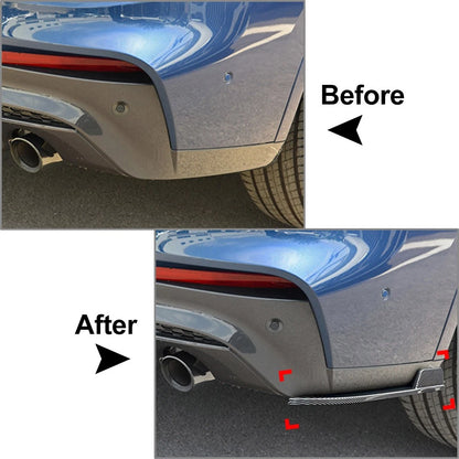 Rear Bumper Lip Wrap Angle Splitters for BMW X4 G02 M Sport (2018–2021)
