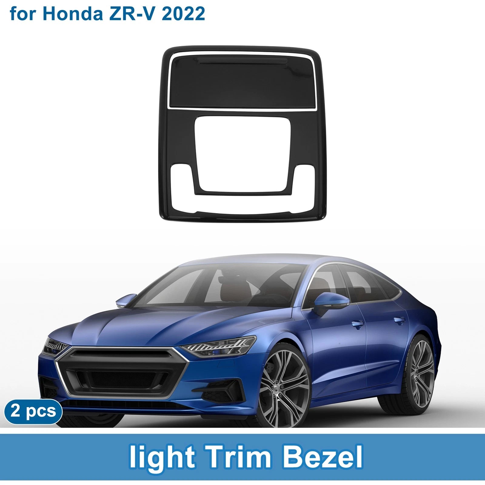 Front Row Light Trim Bezel Replacement for Honda ZR-V (2022–2025) Black