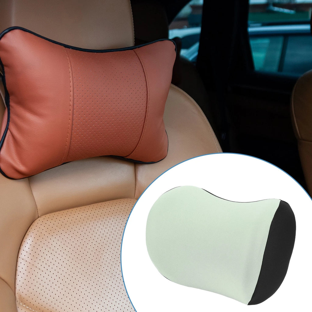 Neck Pillow for Car Seat Headrest (Black and Green)