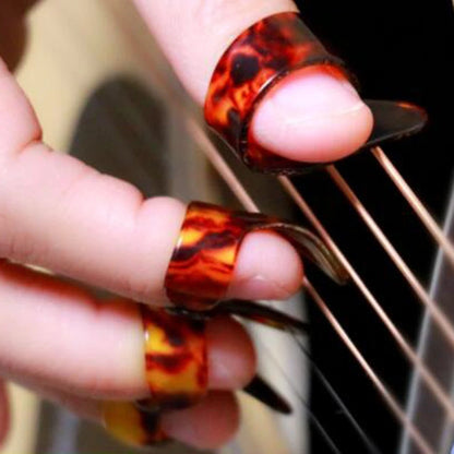 Set of 4 Instrument Thumb Picks - Retro Colors