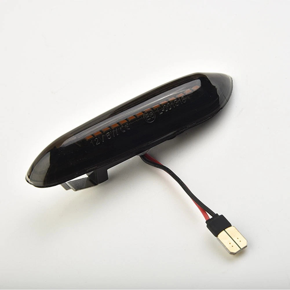 2X Smoke Lens Dynamic LED Side Marker Lights for X3, E60, E46, E90 (2004–2013)