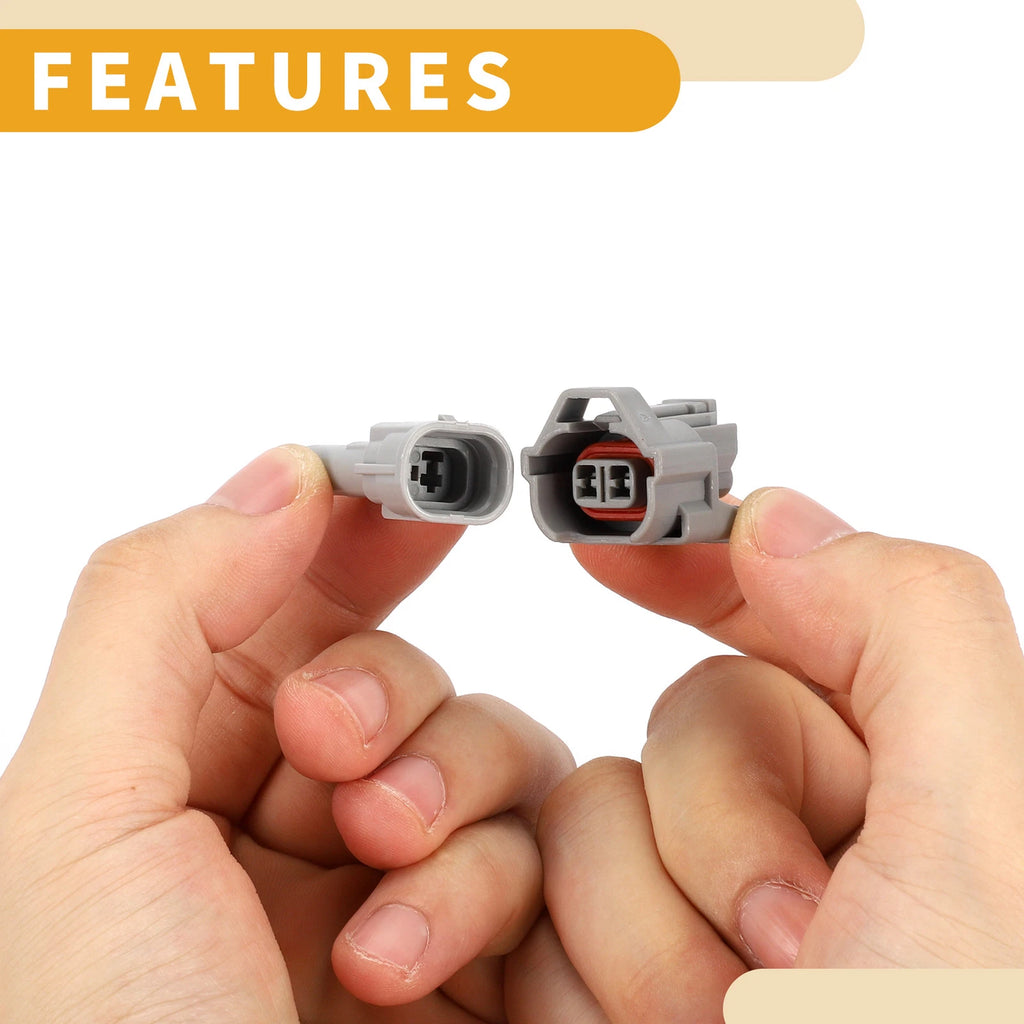 2 Pin Fuel Injector Connector Plug for Toyota (1 Set)