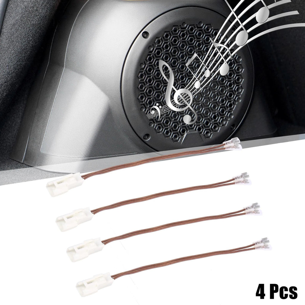 4pc Speaker Wire Harness Adapter Connector for Kia Hyundai (Fits)