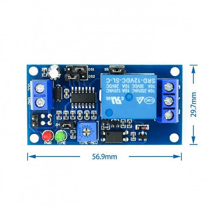 12V Normally Open Trigger Delay Relay Module for Automotive Applications
