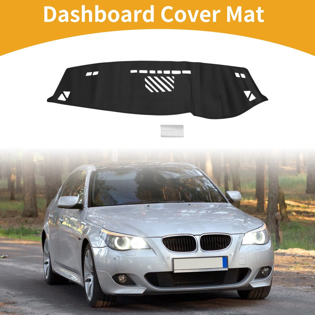Dashboard Cover for BMW 5 Series 2007-2009 Black Anti-Slip 1 Piece