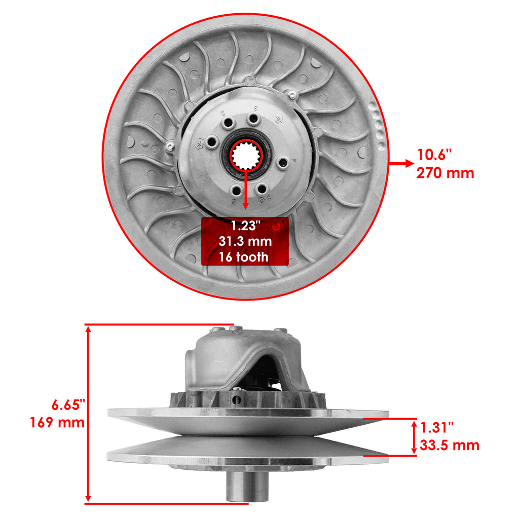 Secondary Clutch and Aramid Belt for Can Am Defender HD9 Max (2020–2024)