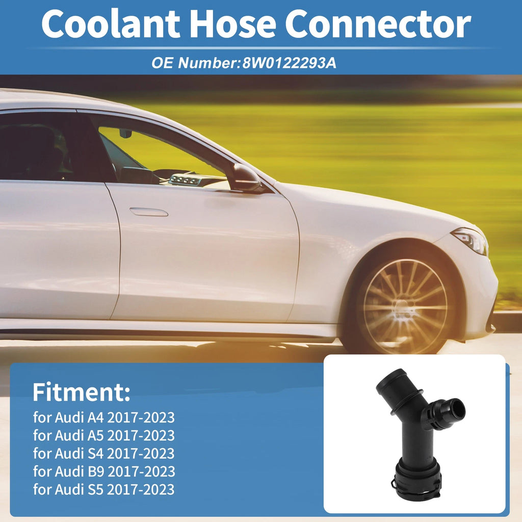 Engine Coolant Hose Connector for Audi A4 2017–2023 Plastic Replacement