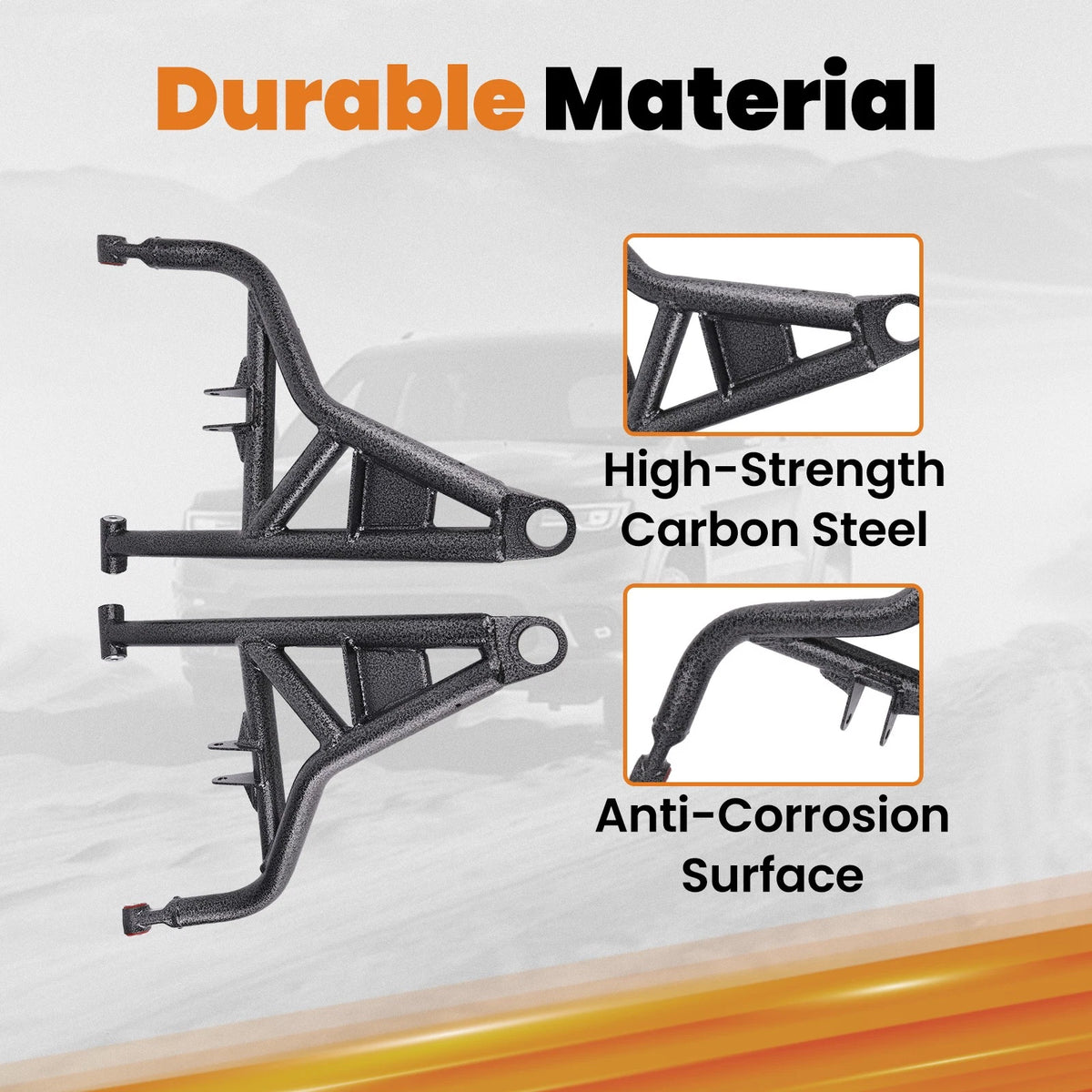 Set of 2 Front A-Arms for Polaris RZR XP 1000 / 4 Turbo (2014–2023)