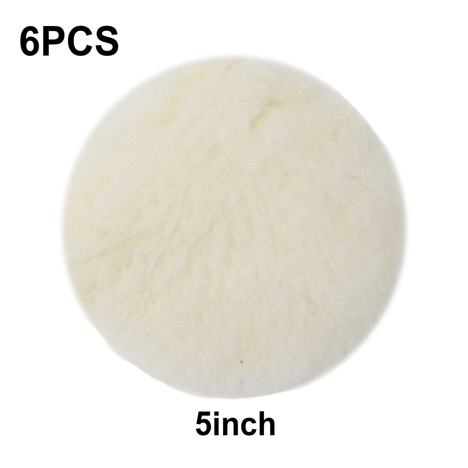 Set of 6 Soft Wool Buffing Polishing Pads for Car Buffer