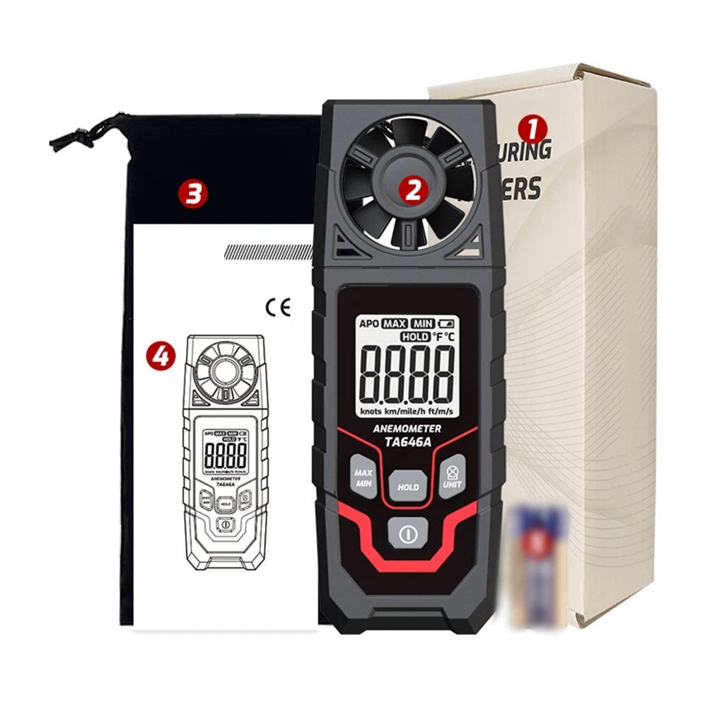 Digital Anemometer for Outdoor Sports (Portable Wind Gauge)