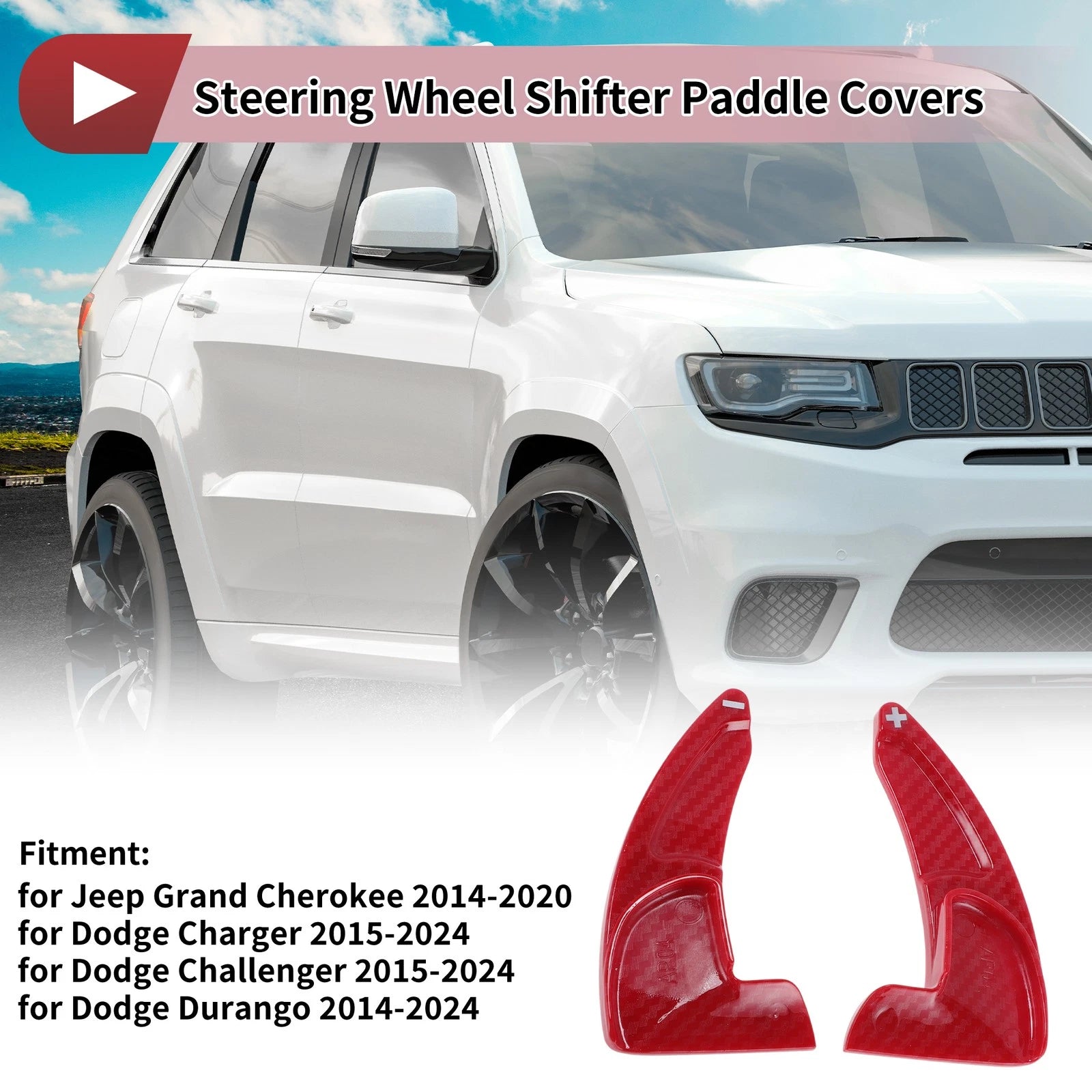 Steering Wheel Paddle Shifters Replacement Set for Jeep Grand Cherokee (2014–2020)