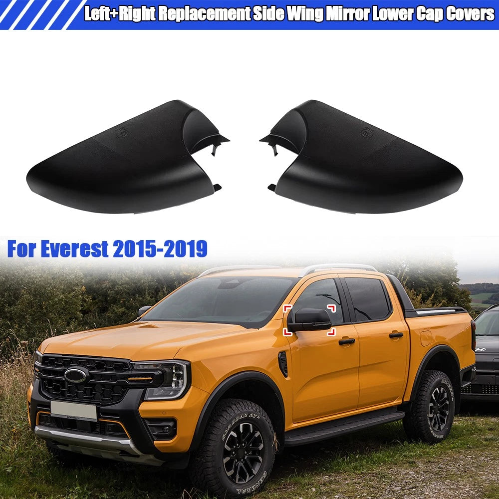 Pair Side Wing Mirror Lower Cap Cover for Ford Ranger T6 (2012–2024)