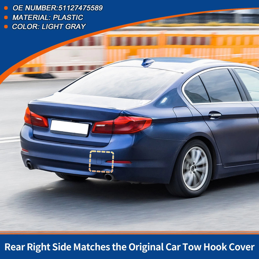 Rear Right Tow Hook Cover Replacement for BMW 530i 540i (2004–2010)