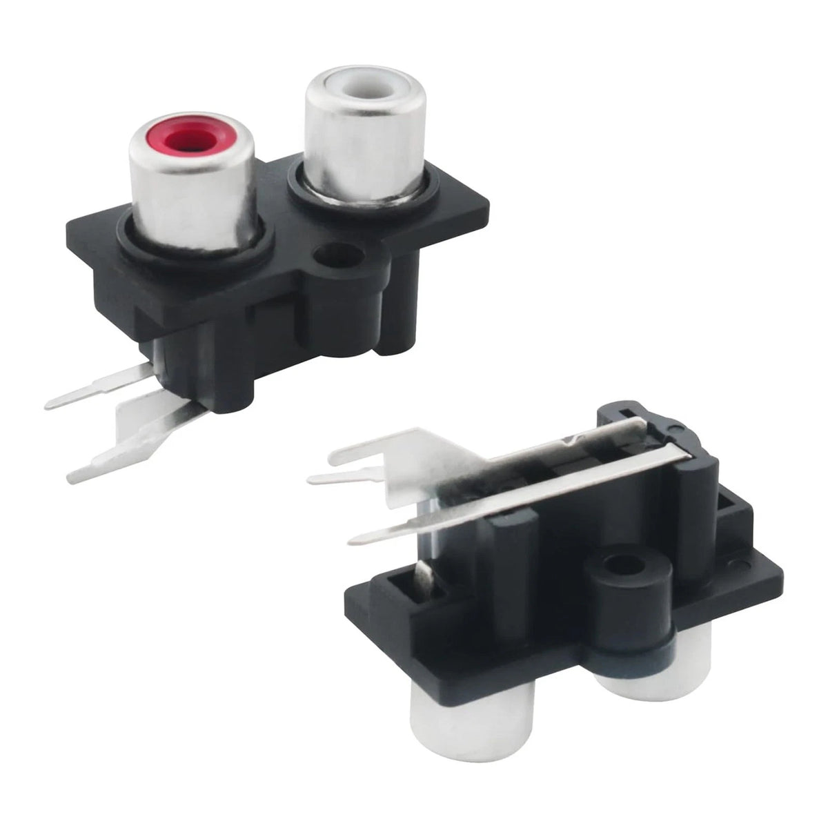 2X RCA Female Socket Panel Mount Connector for Various AV Devices