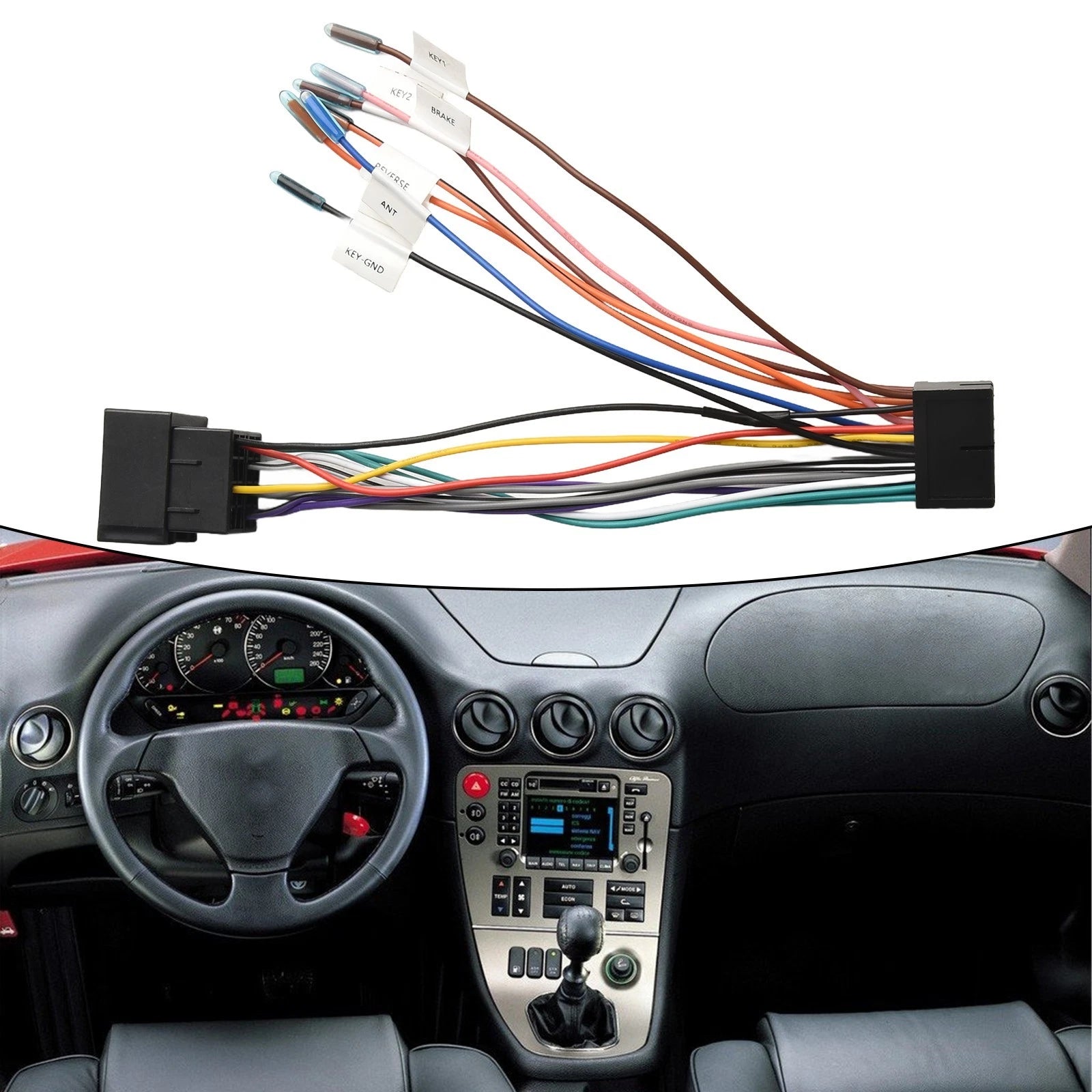 20PIN Car Stereo ISO Wiring Harness for Easy Installation