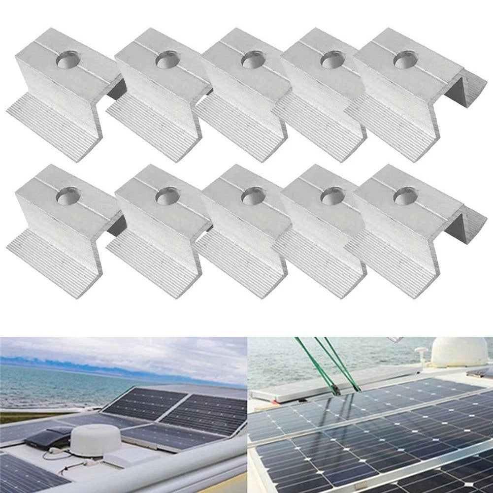 10X Aluminum Alloy Middle Clamp for Solar Panel Frame