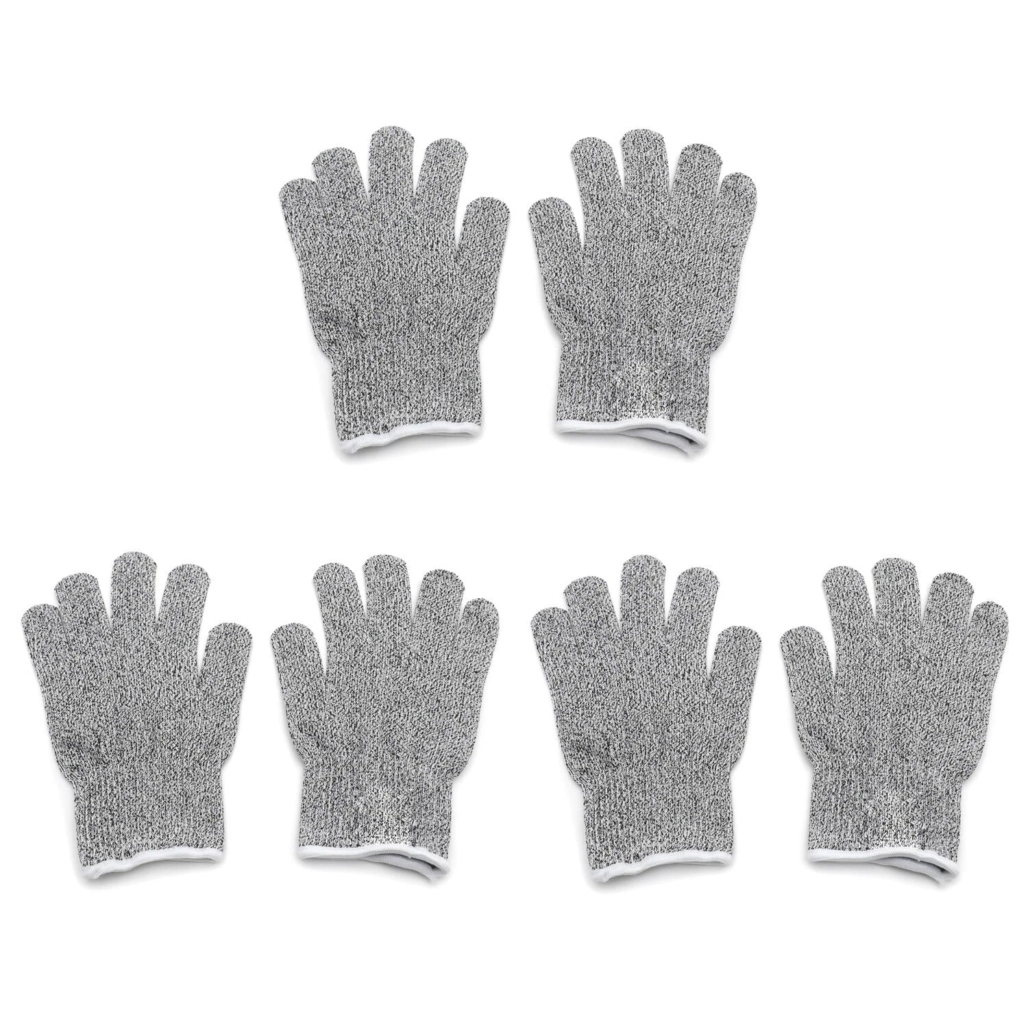 3 Pair XL Cut Resistant Gloves Level 5 Protection for Kitchen Use