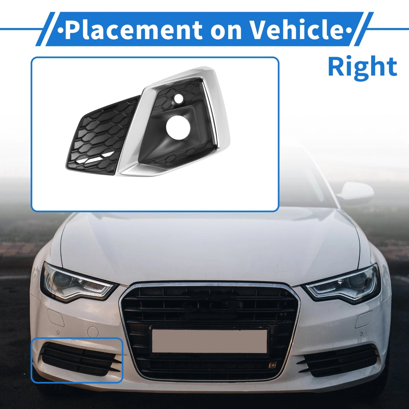 Car Front Right Fog Light Grill for Audi A5 (2021–2023)
