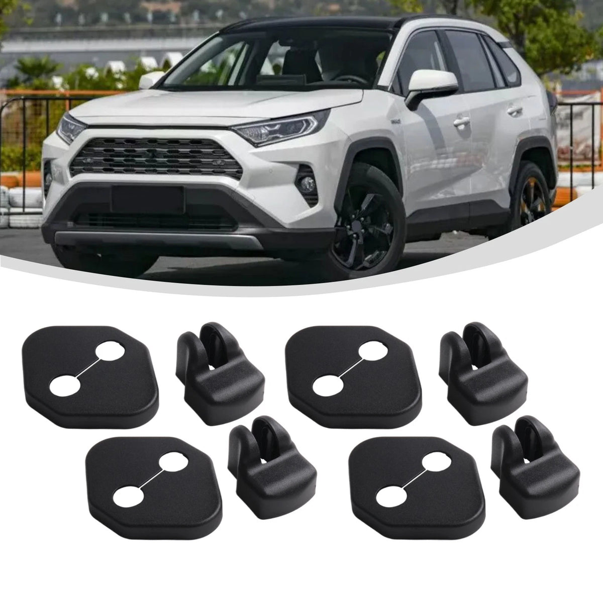 ABS Door Lock Cover Protectors for Toyota RAV4 (2019–2022)