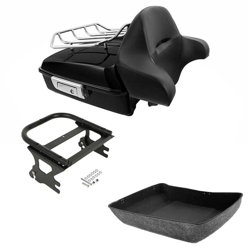 Chopped Trunk Pad Rack 2 Up Mount for Harley Touring (1997–2008)