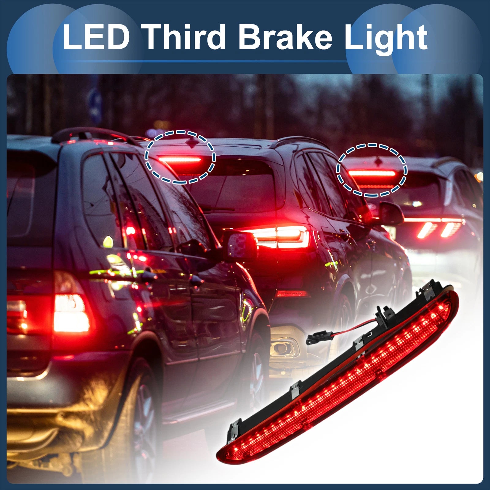 LED Third Brake Light for Opel Astra J (2009–2017) Red Housing