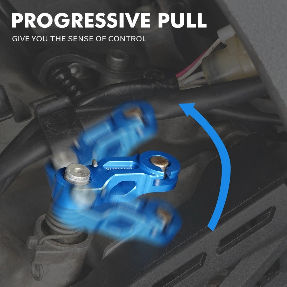 Aluminum Pull Clutch Cable Arm Push Lever for Yamaha YFZ450R (2009–2023) Blue