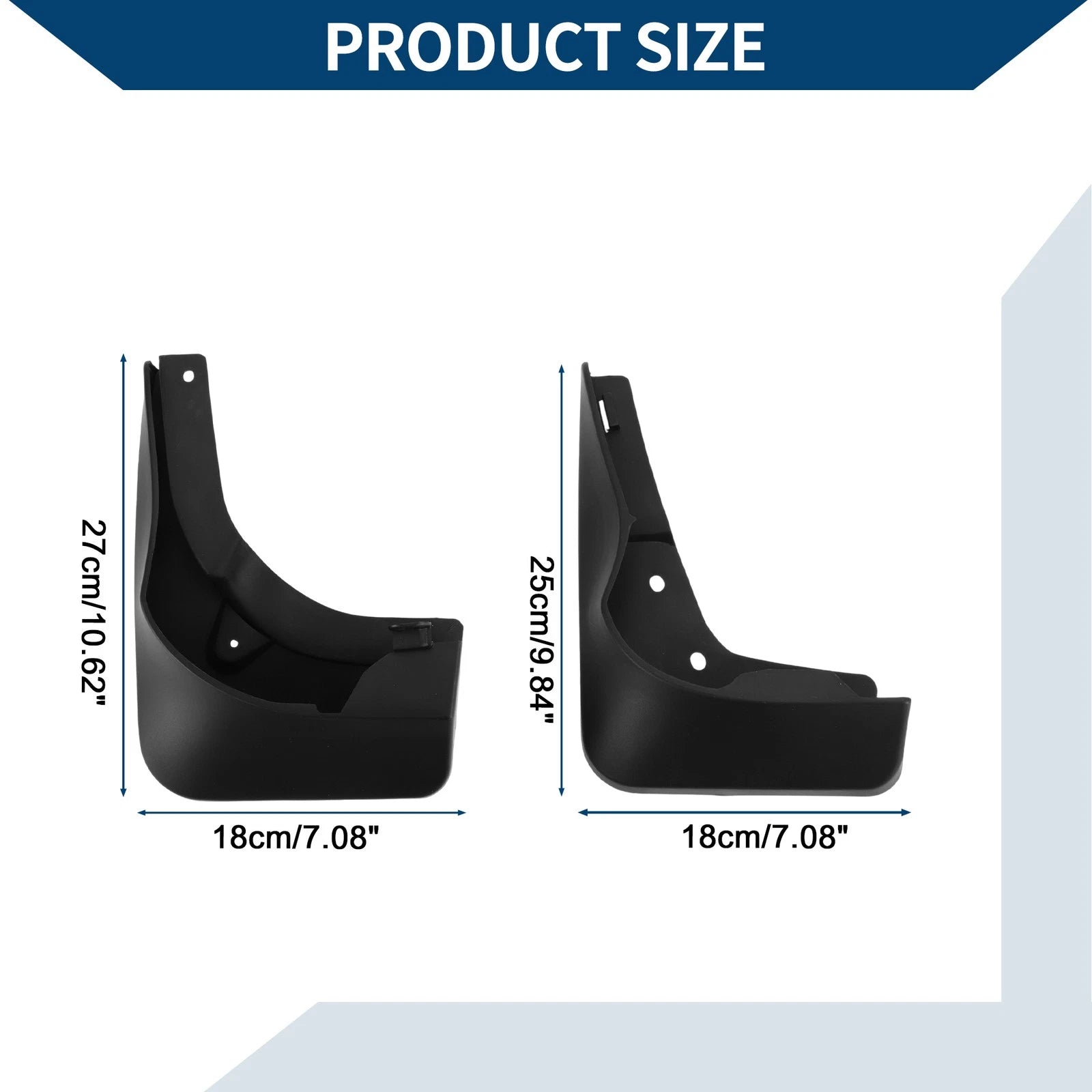 Mud Flaps Splash Guards 1 Set for Mercedes-Benz CLA (2013–2019)