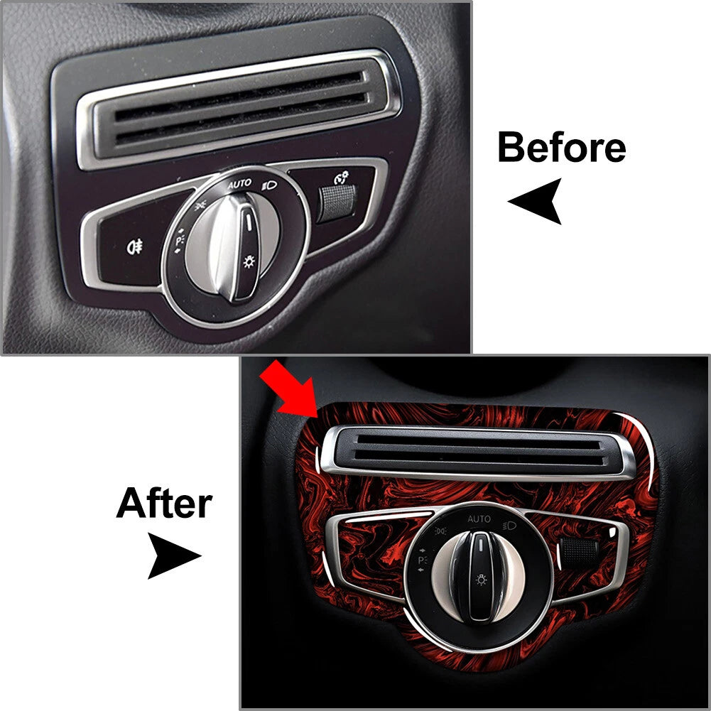Headlight Switch Cover Set for Mercedes-Benz GLC C Class (2015–2020)