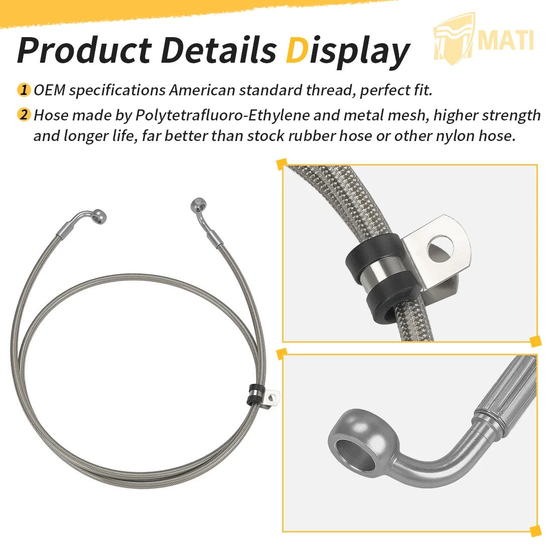 Rear Brake Line for Polaris Sportsman 550 850 Scrambler 850 XP (2013–2025) 1911678