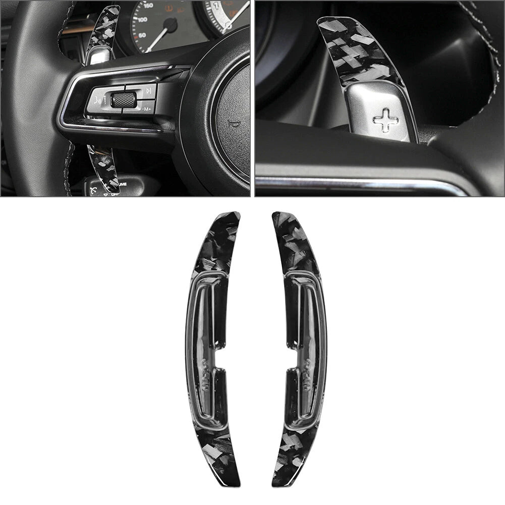 Steering Wheel Shifter Paddle Extend for Porsche Macan 911 Panamera (2014–2023) Carbon Look