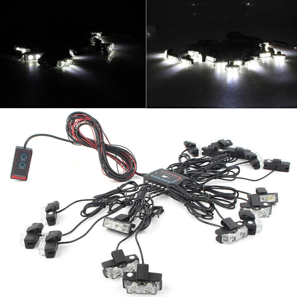LED Strobe Emergency Warning Light for Car Truck (Universal Fit)