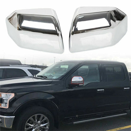 Set of 2 Chrome Side Mirror Covers for Ford F-150 (2015–2020)