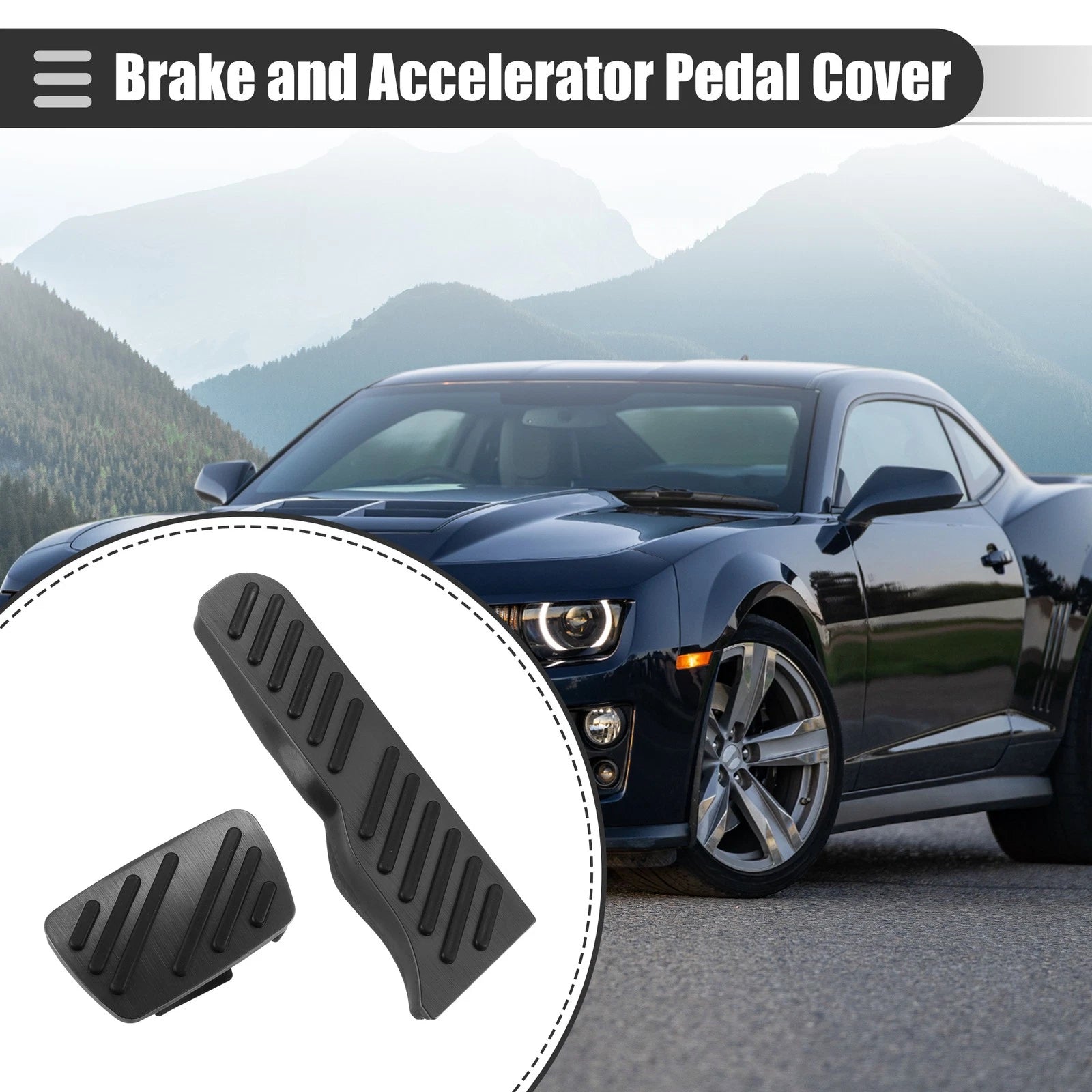 Car Brake Accelerator Pedal Covers Set for Chevrolet Camaro (2016–2023)