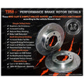 Front & Rear Slotted Disc Rotor + Brake Pad Kit for Commodore VU (2000–2002)