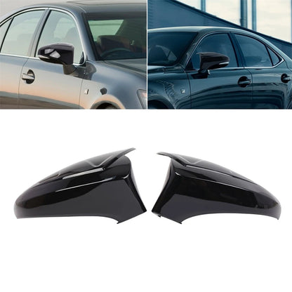 1 Pair Glossy Black Rearview Mirror Cover Caps for Lexus IS GS LS ES RC CT (2009–2022)