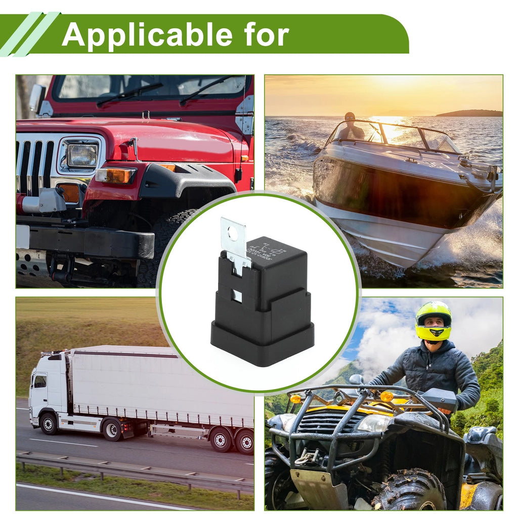 2X 5-Pin 12V 80A Waterproof Auto Relay for Multi-Purpose Use