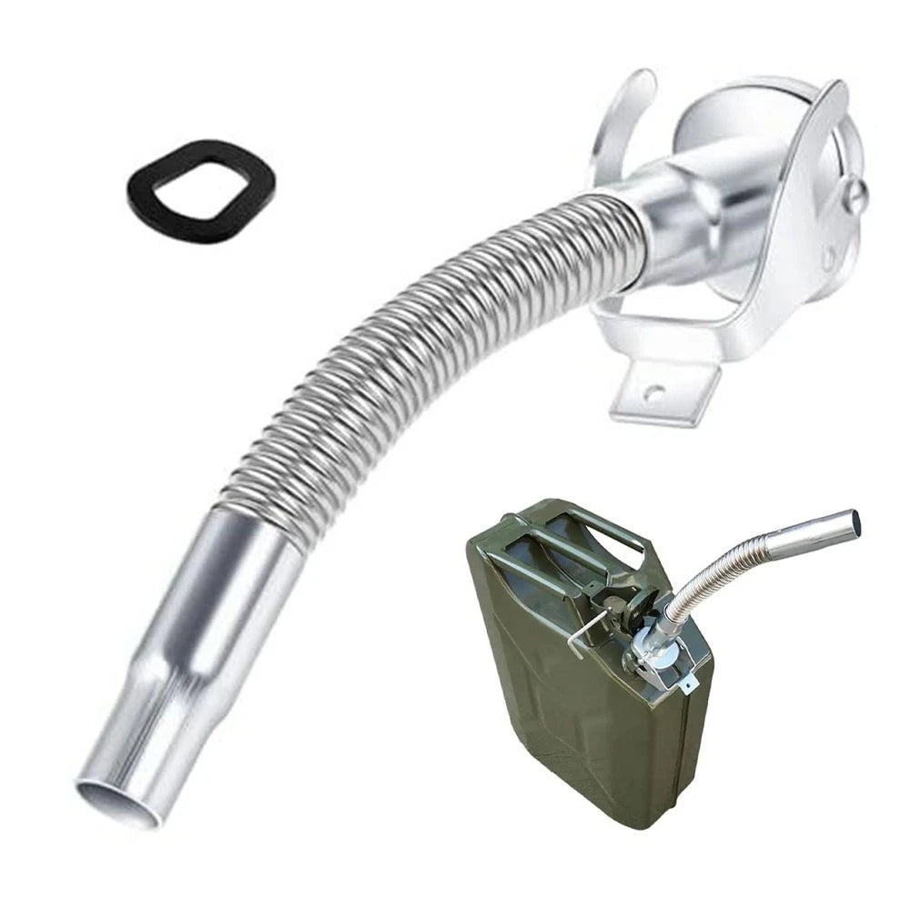 Thickened Carbon Steel Jerry Can Spout for Metal Cans Smooth Controlled Pouring