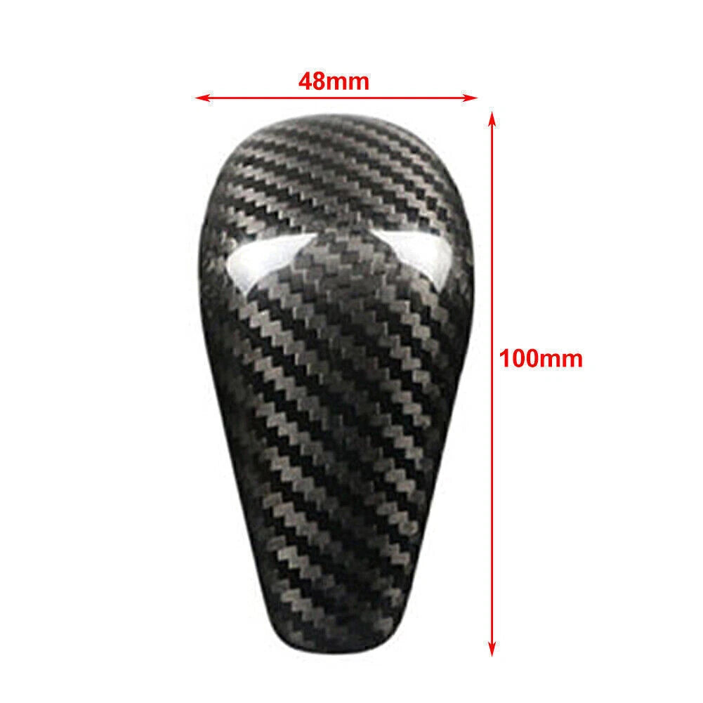 Carbon Fiber Red Gear Shift Knob Cover Trim for Audi A6 A7 (2015–2018)
