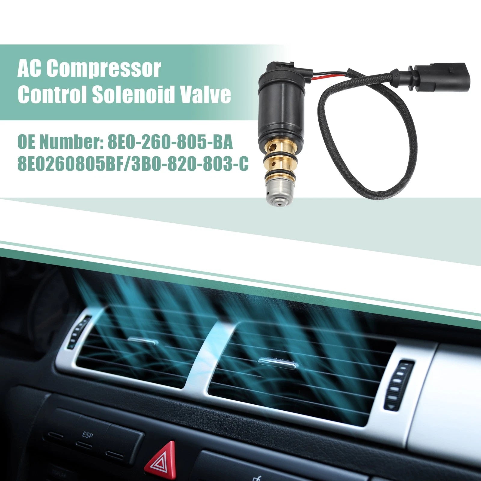 AC Compressor Control Solenoid Valve Replacement for Volkswagen Passat (2002–2005)